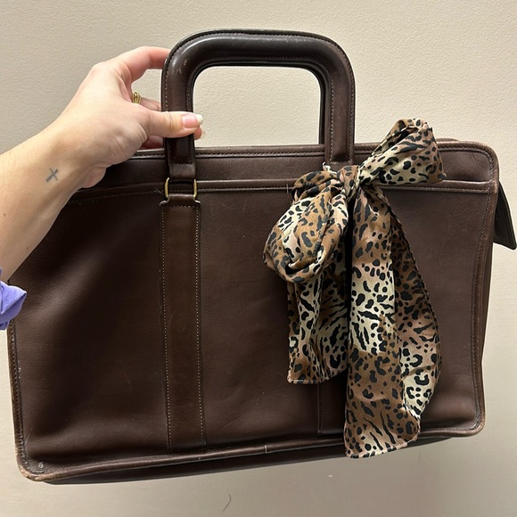 Vintage Brown Coach Leather Briefcase - Picture 2 of 16